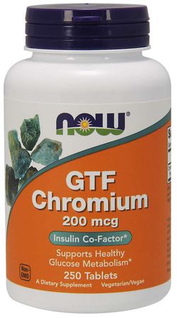 NOW® Foods NOW Chromium GTF, 200 µg, 250 tablet