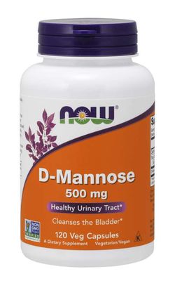 NOW® Foods NOW D-Manóza, 500 mg, 120 rostlinných kapslí