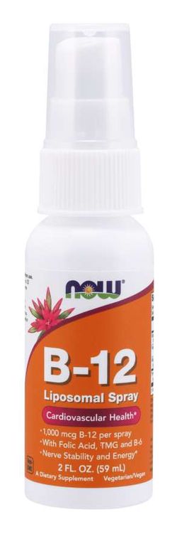 NOW® Foods NOW Liposomal Vitamin B12 59ml sprej (Lipozomální vitamín B12)