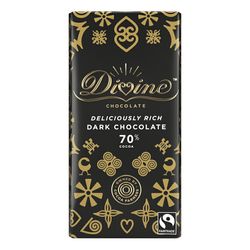 Divine Chocolate Hořká čokoládová Ghana 70%, 90g