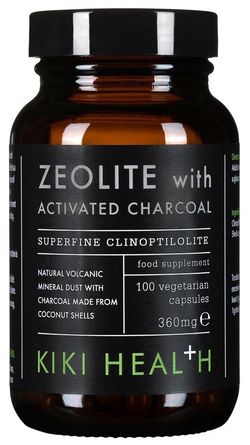 KIKI Health - Zeolite With Activated Charcoal (Zeolit s aktivním uhlím), 360 mg 100 kapslí