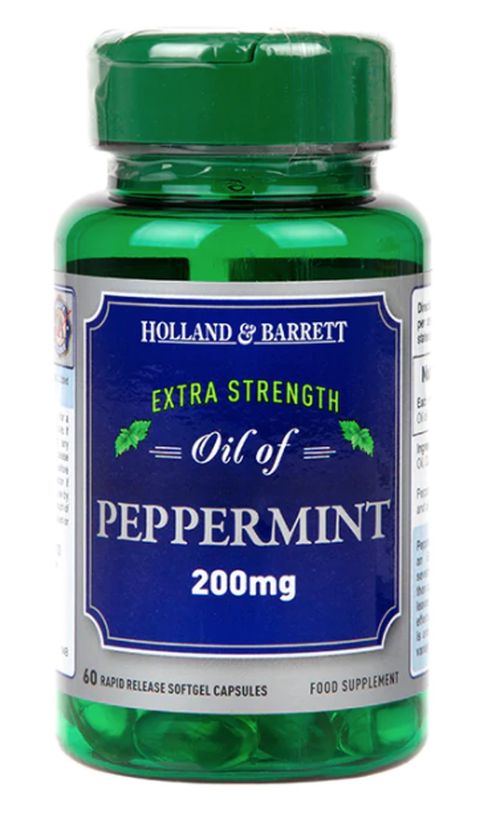 Holland & Barrett Holland&Barrett Oil of Peppermint (olej z máty peprné), 200 mg, 60 kapslí