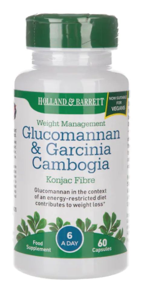 Holland & Barrett Holland&Barrett Glucomannan&Garcinia (Glukomanan a Garcinie kambodžská), 60 kapslí