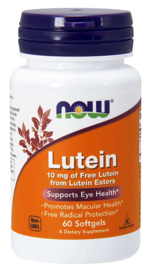 NOW® Foods NOW Lutein 10 mg (zdraví očí), 60 softgel kapslí