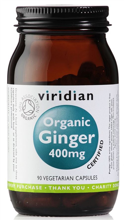 Viridian Ginger 400mg 90 kapslí Organic CZ-BIO-003 certifikát