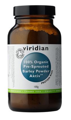 Viridian Activated Barley Powder 100g Organic CZ-BIO-003 certifikát