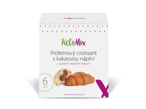 Proteinový croissant s kakaovou náplní 6 x 50 g