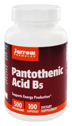 Jarrow Formulas Jarrow Panthoteic Acid B5 (kyselina pantothenová), 500 mg, 100 kapslí