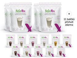 KetoMix PROTEINOVÝ KOKTEJL na 4 týdny + 4 dny ZDARMA 4 800g 1. příchuť koktejlu: banán, 2. příchuť koktejlu: banán, 3. příchuť koktejlu: čokoláda