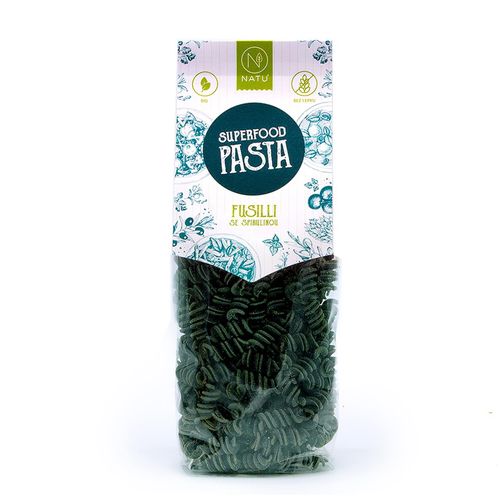 NATU - Protein pasta Fusilli se spirulinou BIO, 250g *it-bio-006 certifikát