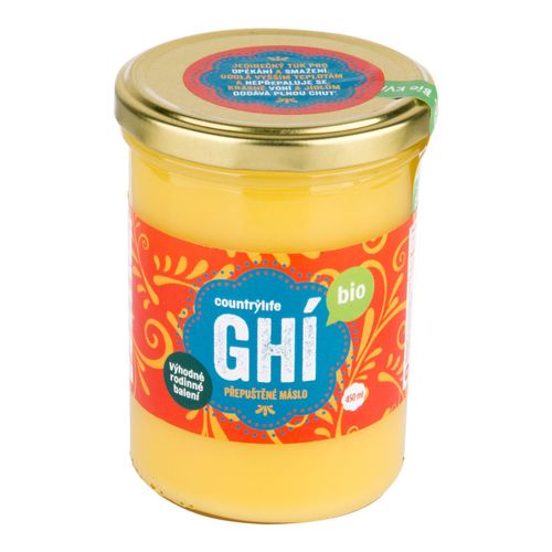 CountryLife Přepuštěné máslo GHI 450 ml BIO COUNTRY LIFE CZ-BIO-001 certifikát