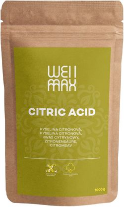 WellMax Kyselina citronová, Citric Acid, 1000 g