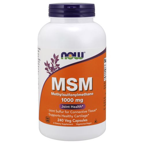 NOW® Foods NOW MSM (Methylsulfonylmethan), 1000 mg, 240 rostlinných kapslí