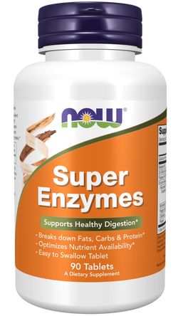 Now® Foods NOW Super Enzymes, komplexní trávící enzymy, 90 tablet