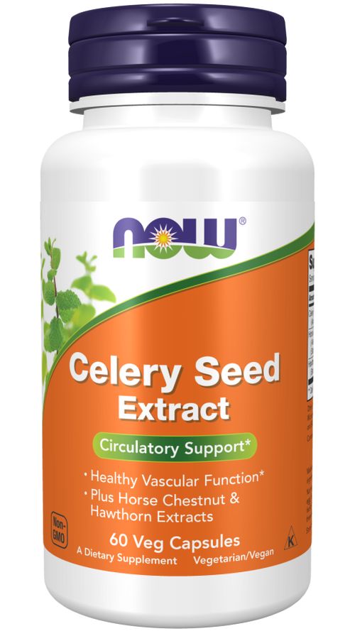 Now® Foods NOW Celery Seed (extrakt z celerových semínek), 60 rostlinných kapslí