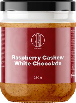 BrainMax Pure Raspberry White Chocolate Cashews (oříškový krém - kešu, maliny a bílá čokoláda) 250 g