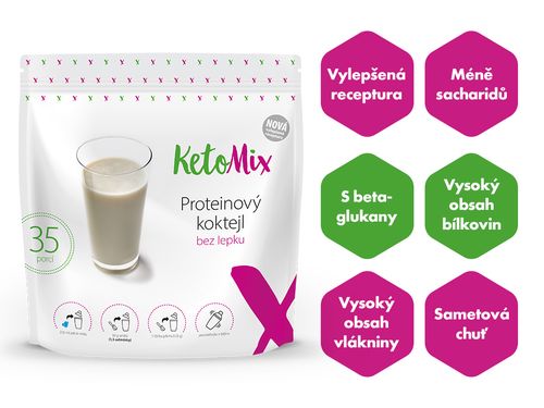 Proteinový koktejl nové generace KetoMix 1050g (35 porcí)