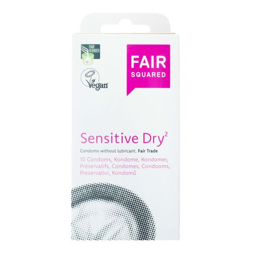 FAIR SQUARED - Veganský přírodní kondom - Sensitive dry, 10ks
