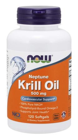 NOW® Foods NOW Krill Oil Neptune (olej z krilu), 500 mg, 120 softgel kapslí