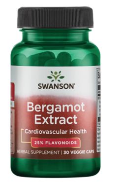 Swanson Bergamot Extract with BERGAVIT, 500mg, 30 rostlinných kapslí  Akční cena