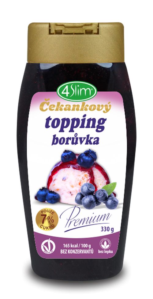 4Slim - Čekankový topping borůvka, 330 g