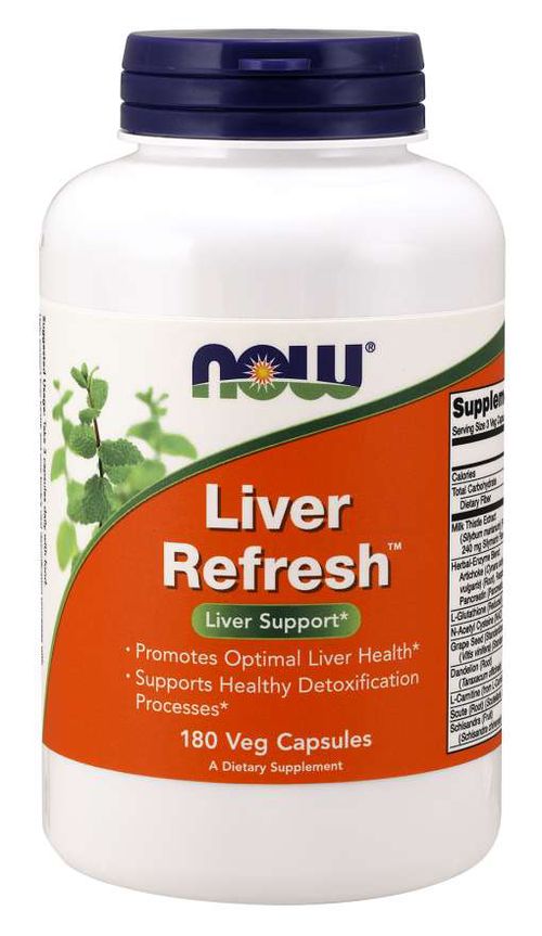 NOW® Foods NOW Liver Refresh (podpora jater), 180 rostlinných kapslí