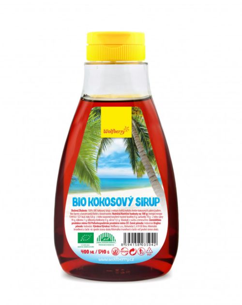 Wolfberry - BIO Kokosový sirup, 400 ml CZ-BIO-001 certifikát