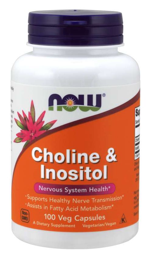 NOW® Foods NOW Cholin & Inositol, 500 mg, 100 kapslí