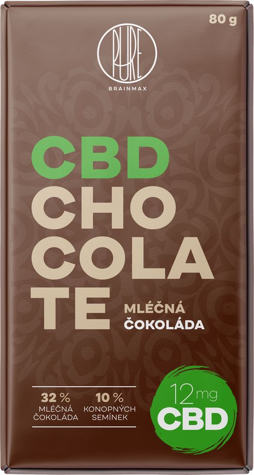 BrainMax Pure CéBéDé Chocolate mléčná, 80 g