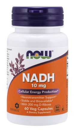 Now® Foods NOW NADH, 10 mg, 60 rostlinných kapslí