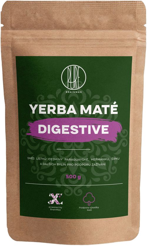 BrainMax Pure Organic Yerba Maté - Digestive, 500 g