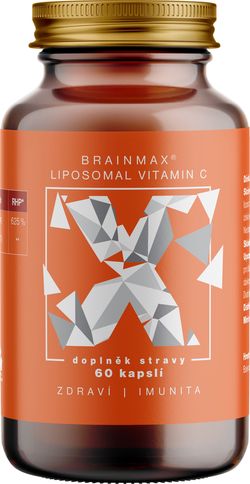 Votamax BrainMax Liposomal Vitamin C, Lipozomální Vitamín C, 500 mg, 60 rostlinných kapslí