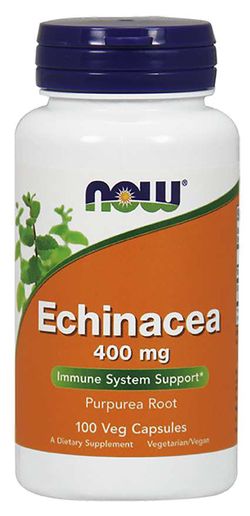NOW® Foods NOW Echinacea (Třapatka), 400 mg, 100 rostlinných kapslí