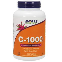 NOW® Foods NOW Vitamin C-1000 s šípkem a postupným uvolňováním, 250 tablet
