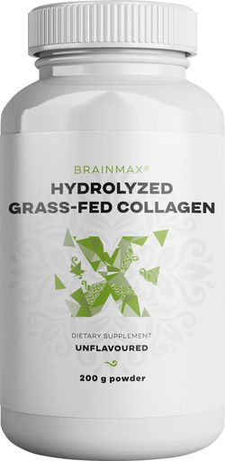 BrainMax Hydrolyzovaný GrassFed Collagen (kolagen z krav krmených trávou), 200 g