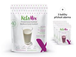 KetoMix Proteinový koktejl (40 porcí) 1200g 1. příchuť koktejlu: banán, 2. příchuť koktejlu: banán, 3. příchuť koktejlu: čokoláda