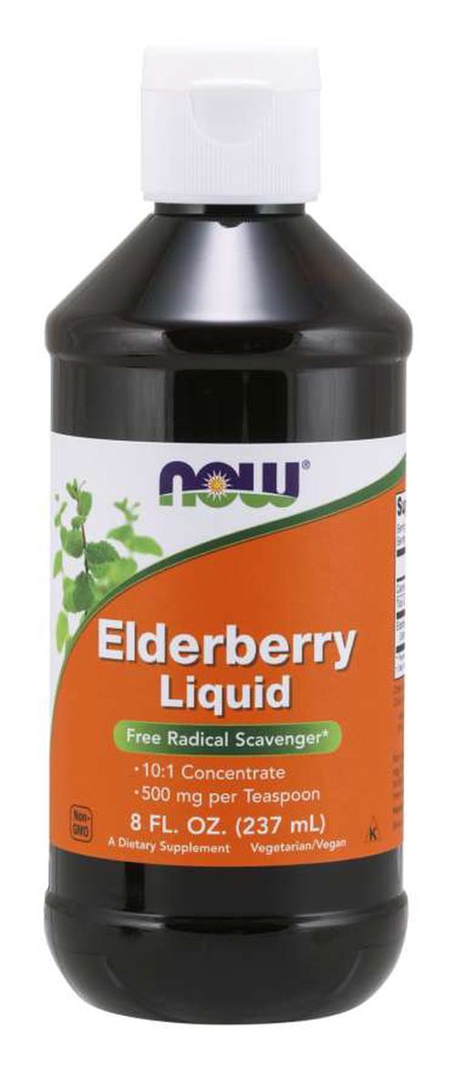 NOW® Foods NOW Elderberry Liquid (Bezinka), 237 ml