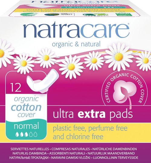 NATRACARE Menstruační vložky Ultra Extra Normal s křidélky 12 ks