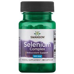 Swanson Selenium complex, Selen Glycinát, 200 mcg, 90 kapslí