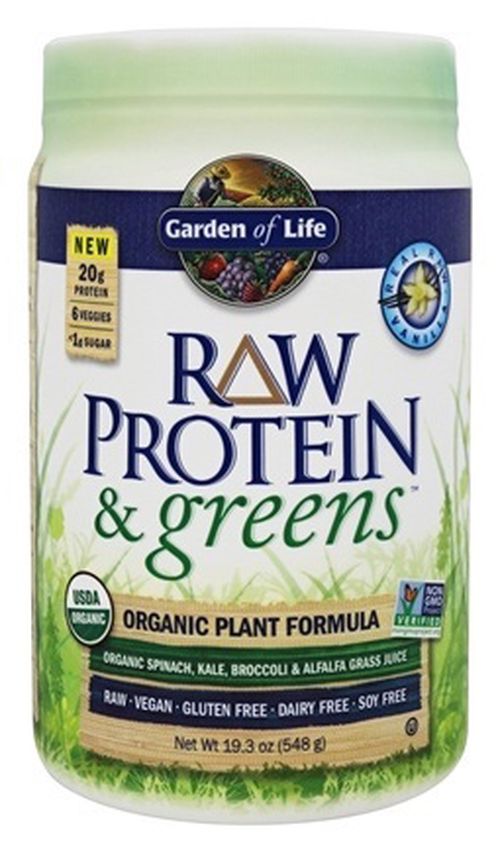 Garden of Life - RAW Protein & Greens Organic - lehce slazený 651g