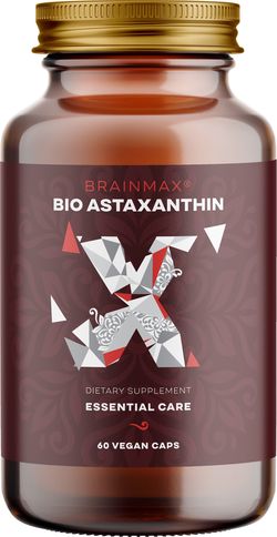 BrainMax Astaxanthin (Astaxantin) BIO, 8 mg, 60 rostlinných kapslí *CZ-BIO-001 certifikát