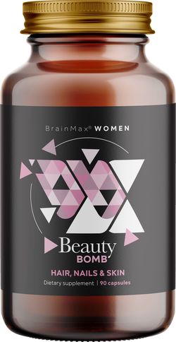 BrainMax Women Beauty Bomb, vlasy, nehty, pleť,  90 rostlinných kapslí