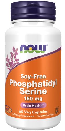 Now® Foods NOW Phosphatidyl Serine Soy-Free (Fosfatidylserin bez sóji), 150 mg, 60 rostlinných kapslí