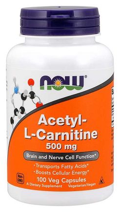 NOW® Foods NOW Acetyl-L-Carnitine 500mg, 100 kapslí