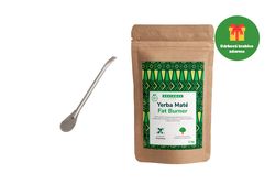 BrainMax TOP Yerba - Fat Burner 1kg  + kovová bombilla